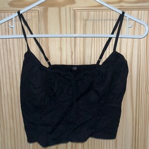 John Galt (Brandy Melville) Black Tie Tank Top